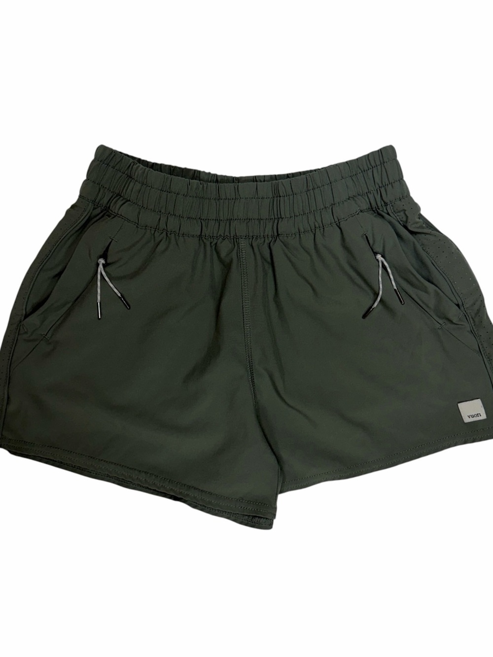 Vuori Shorts Women XS Green 2.5” Dash Unlined Athletic Performance Gym Run VW367